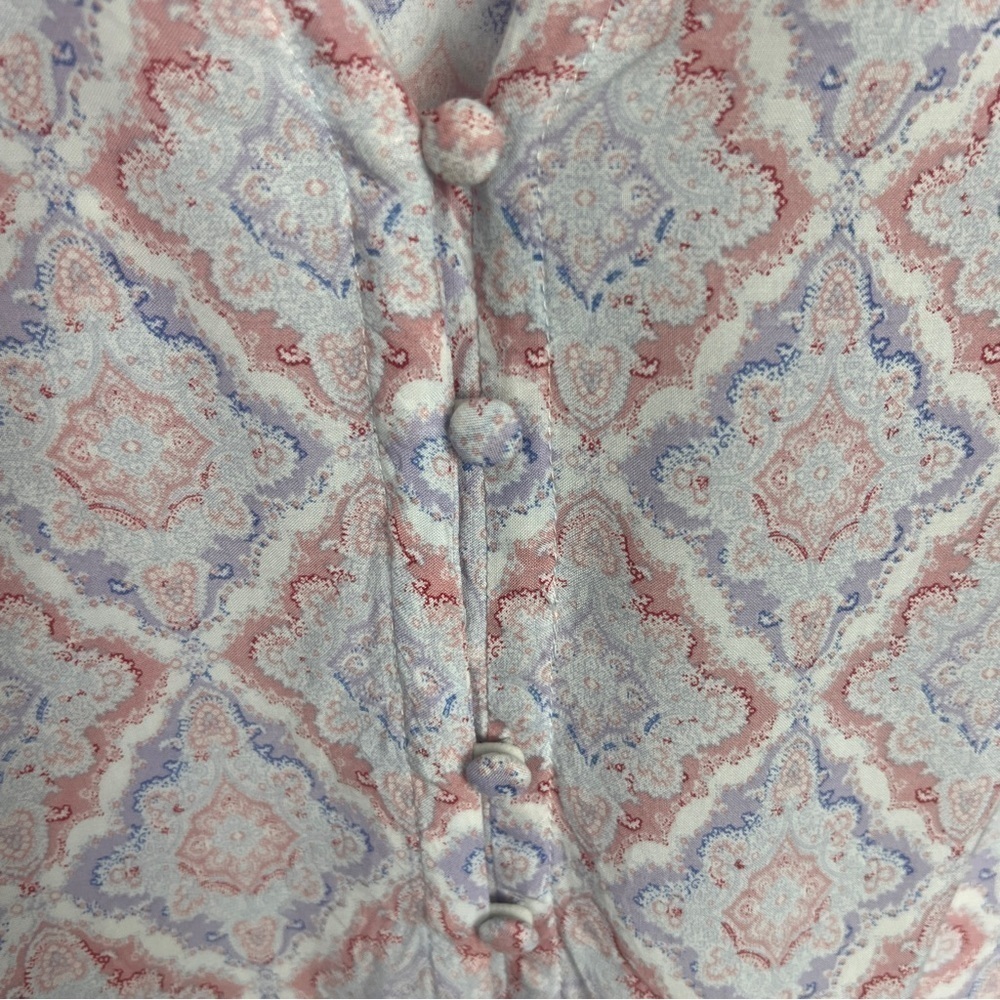 Artisan NY boho button pink tunic blouse medium - Picture 7 of 10